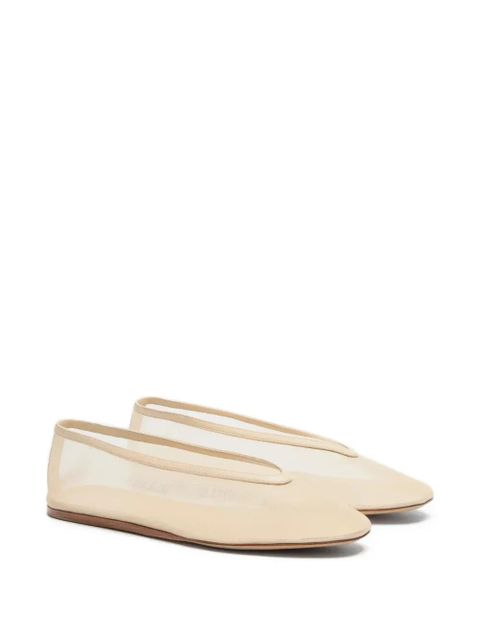 Le Monde Beryl Luna mesh almond-toe ballet flats - Neutrals