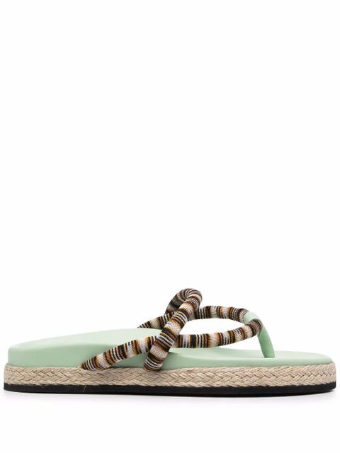 Missoni stripe-strap flip-flop sandals - Black - zdjęcie produktu nr 1