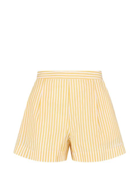 MC2 Saint Barth striped pleated shorts - Yellow - zdjęcie produktu nr 1