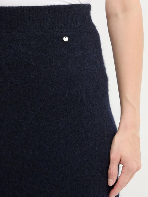 BOSS Orange spódnica z domieszką wełny kolor granatowy maxi rozkloszowana 50548955