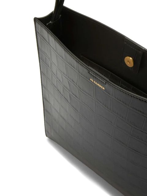 Jil Sander Tangle leather crossbody bag - Black