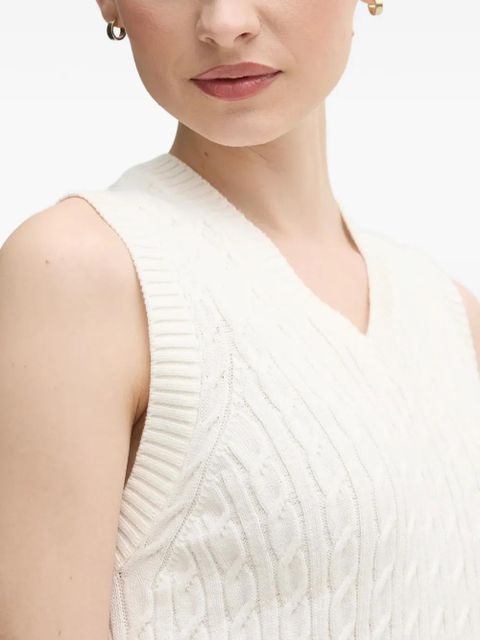 Barbour V-neck knitted cotton vest - Neutrals