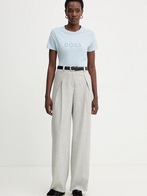 BOSS Orange t-shirt bawełniany BOSS ORANGE damski kolor niebieski 50501139