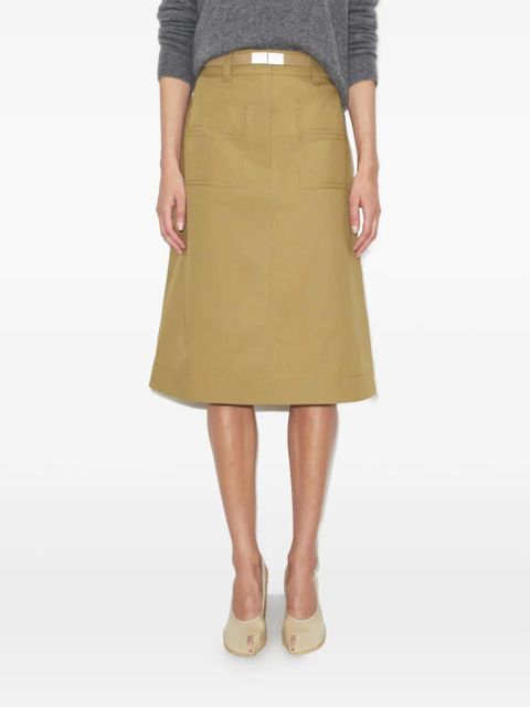 Tory Burch cotton camp skirt - Neutrals