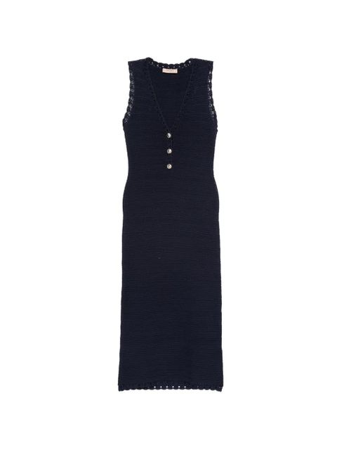 TWINSET crochet-knit button-detail midi dress - Blue - zdjęcie produktu nr 1