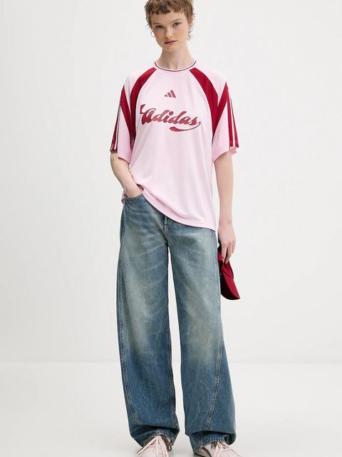 adidas t-shirt House of Tiro damski kolor różowy JY7624