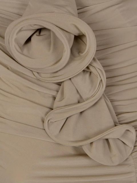 Magda Butrym flower-detail mini dress - Neutrals