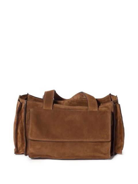 Miu Miu Utilitaire suede shoulder bag - Brown - zdjęcie produktu nr 2
