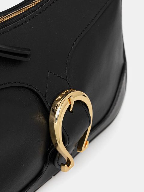 Pollini torebka skórzana kolor czarny PC4430PP0N QG1