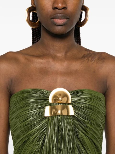 Cult Gaia Sequoia pleated maxi dress - Green