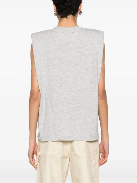 Golden Goose Isabel shoulder-pads T-shirt - Grey