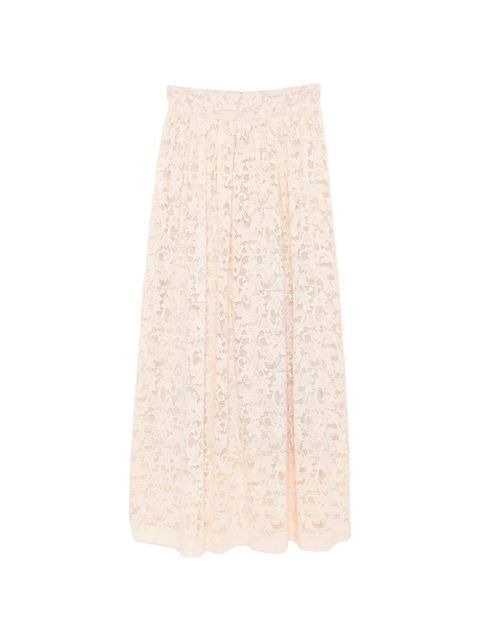 ZIMMERMANN flower-lace maxi skirt - Neutrals