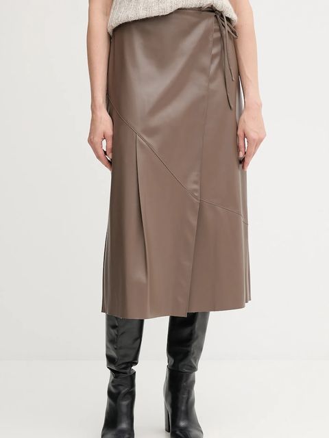 OUI spódnica kolor brązowy midi rozkloszowana 94517 - zdjęcie produktu nr 1