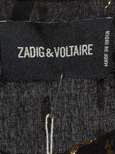 Zadig&Voltaire pre-owned metallic-stripe asymmetric dress - Black - zdjęcie produktu nr 2