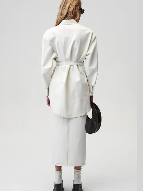 Undress Code spódnica Soft Gaze Skirt kolor biały maxi prosta 759