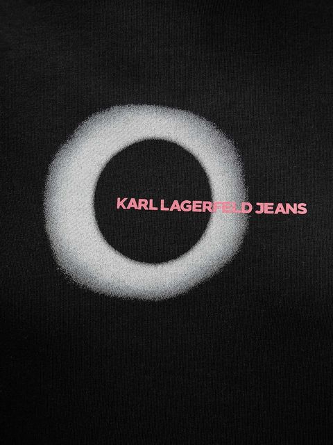 Karl Lagerfeld Jeans bluza damska kolor czarny z nadrukiem A4W20002