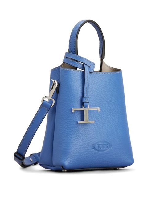 Tod's mini leather tote bag - Blue - zdjęcie produktu nr 2