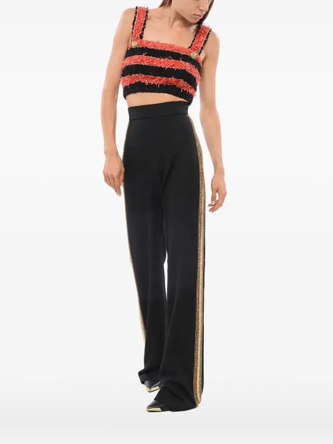 Balmain striped-pattern tweed top - Black - zdjęcie produktu nr 1