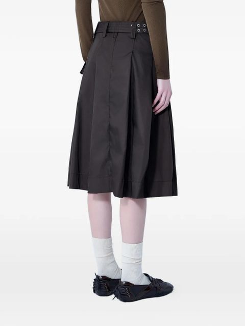 GANNI Duchesse midi skirt - Brown