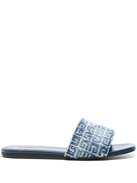 Givenchy 4G-monogram distressed slides - Blue - zdjęcie produktu nr 1