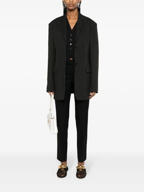 AMI Paris high-waist tapered-leg trousers - Black