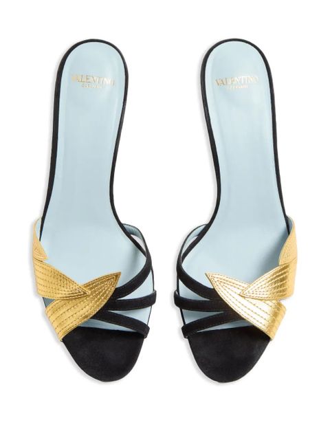 Valentino Garavani Foliefoliage sandals - Black