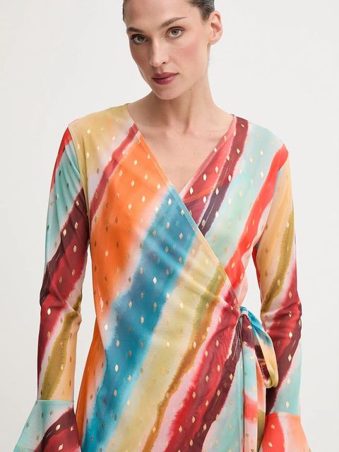 Never Fully Dressed sukienka kolor pomarańczowy mini prosta NFDDR2797