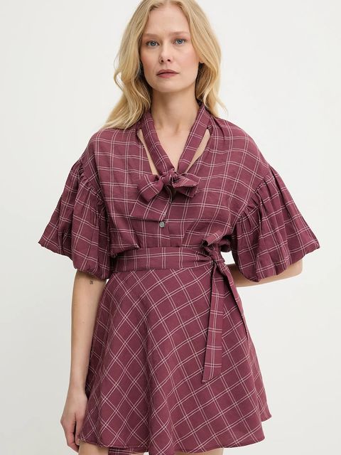 Answear.LAB koszula damskie kolor bordowy regular - zdjęcie produktu nr 1