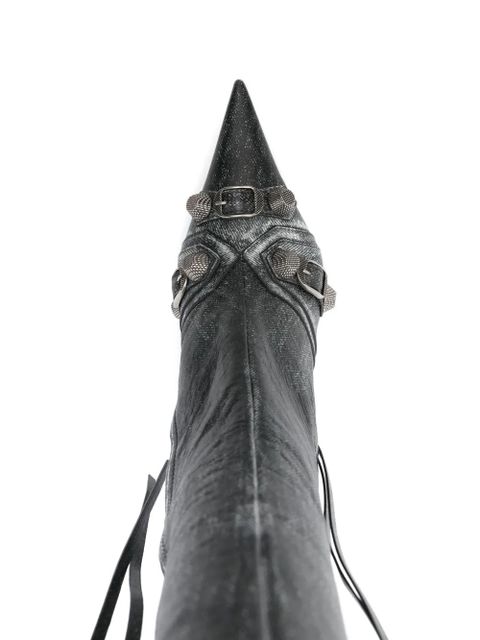 Balenciaga 90mm Cagole leather boots - Grey