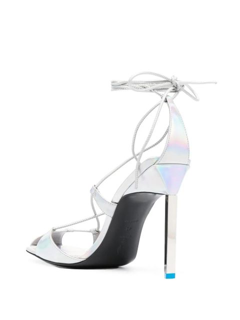 The Attico 105mm Adele sandals - Silver