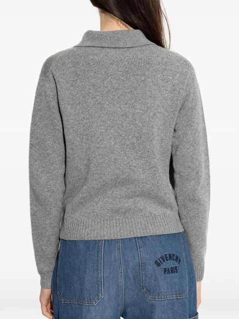 Givenchy long-sleeve polo top - Grey