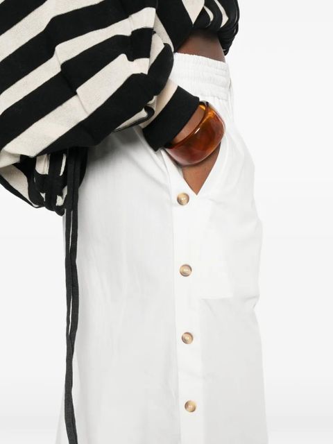 ZIMMERMANN side-button drawstring-fastening trousers - White