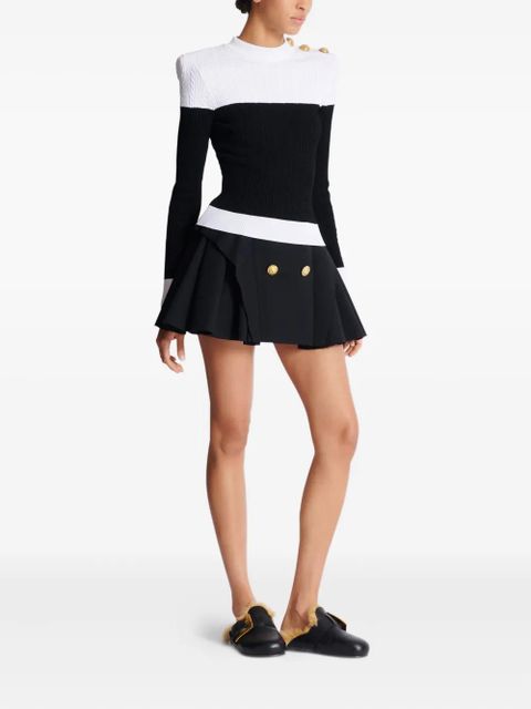 Balmain two-tone jumper - Black - zdjęcie produktu nr 2