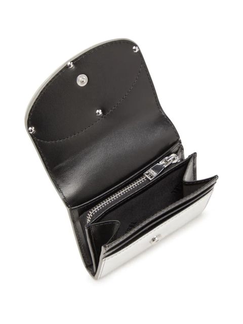 Diesel 1dr metallic-effect cardholder - Silver - zdjęcie produktu nr 2