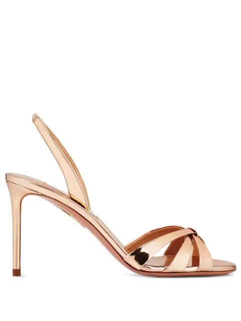 Aquazzura 85mm slingback knotted pumps - Gold - zdjęcie produktu nr 1