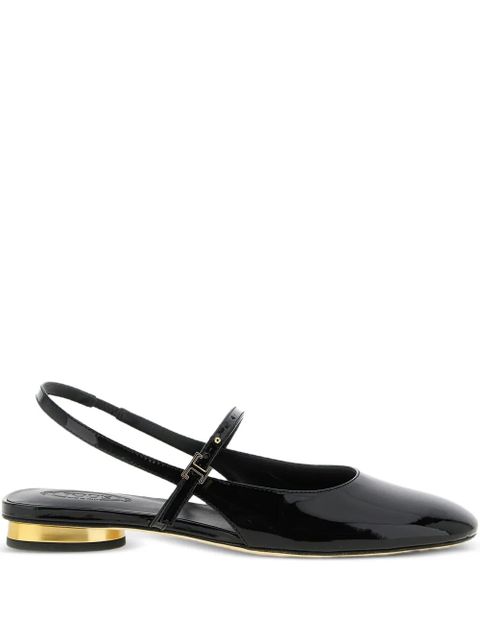 Tod's patent leather mary jane ballet flats - Black