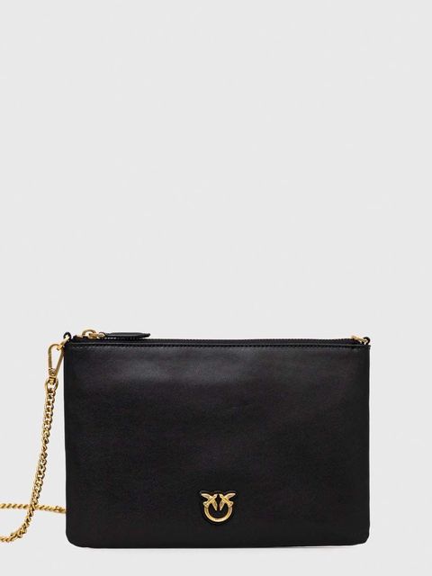 Pinko torebka skórzana kolor czarny 100455.A0F1 - zdjęcie produktu nr 1
