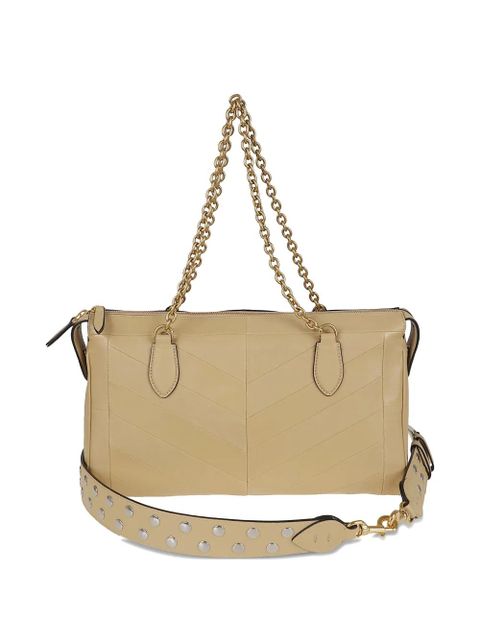Valentino Garavani Chevron chain leather shoulder bag - Neutrals - zdjęcie produktu nr 2