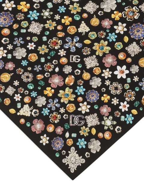 Dolce & Gabbana silk twill scarf - Black - zdjęcie produktu nr 2