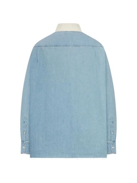 Miu Miu collared pocket shirt - Blue - zdjęcie produktu nr 2