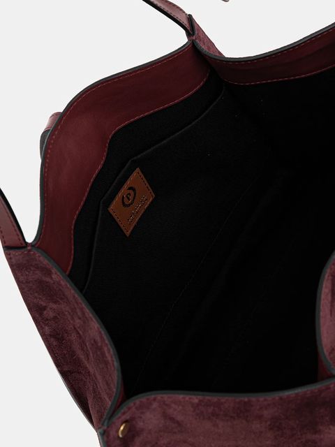 Pollini torebka zamszowa kolor bordowy PC4415PP0N QI1