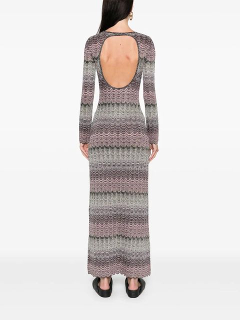 Missoni Greek-motif maxi dress - Pink