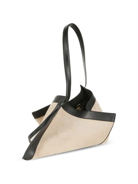Yuzefi Wonton geometric leather tote bag - Neutrals