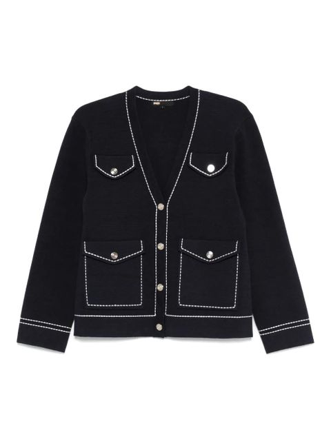 Maje contrast-stitch cardigan - Blue - zdjęcie produktu nr 1