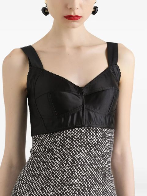 Dolce & Gabbana panelled midi dress - Black