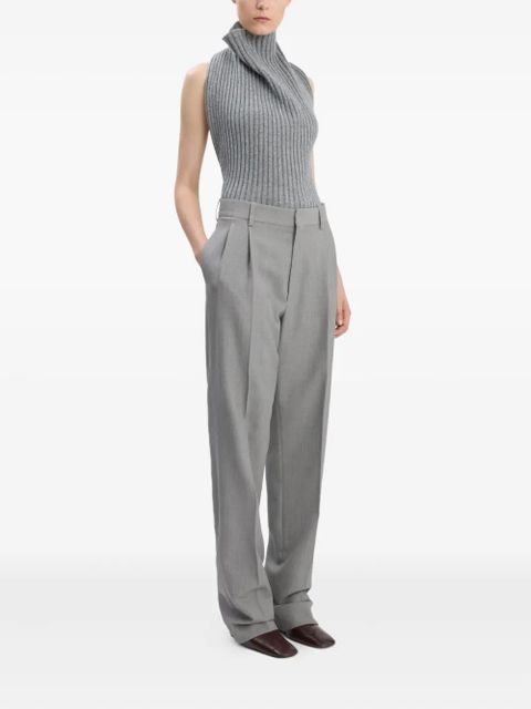 Victoria Beckham drop-waist straight-leg trousers - Grey