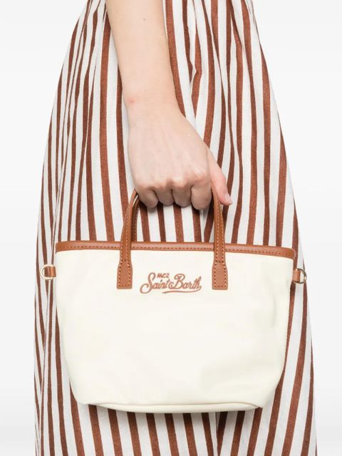 MC2 Saint Barth mini logo-embroidered tote bag - Neutrals - zdjęcie produktu nr 2