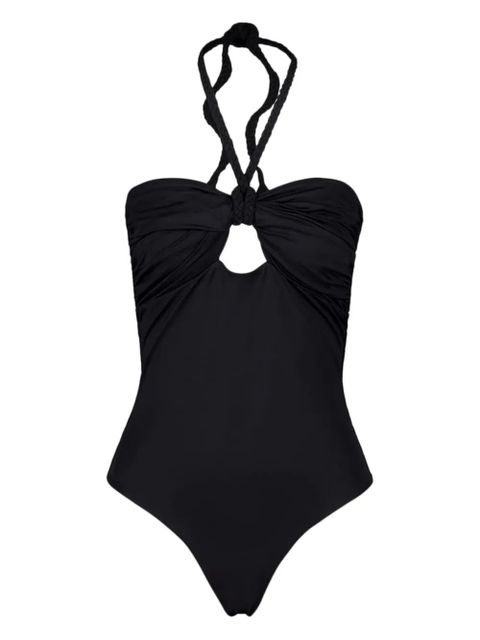 Johanna Ortiz braided-strap halterneck swimsuit - Black - zdjęcie produktu nr 1