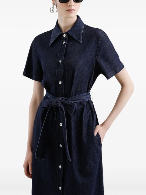 Dolce & Gabbana belted denim dress - Blue