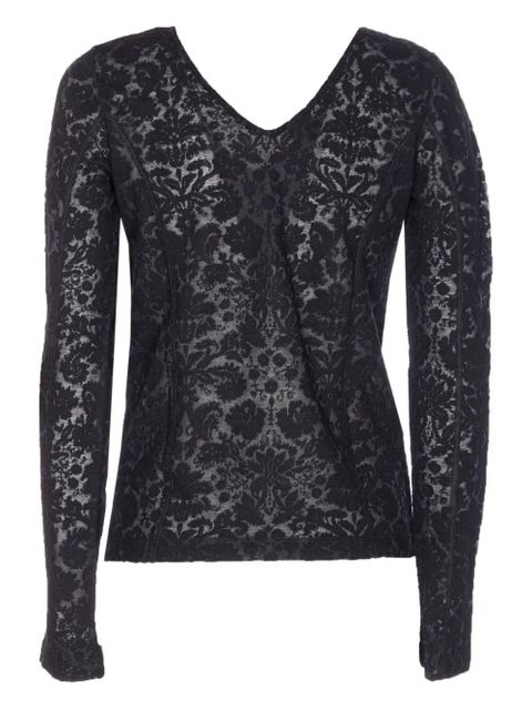 PINKO lace effect michetti top - Black
